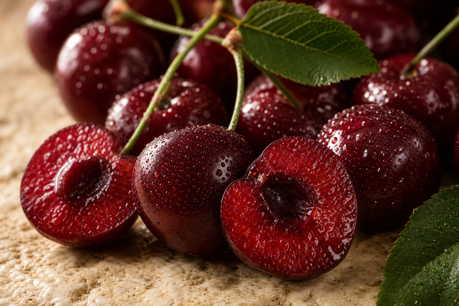 Cerezas ácidas frescas